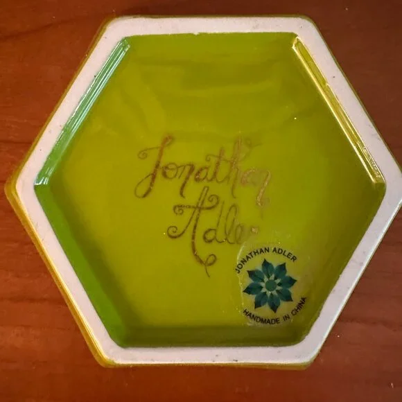Jonathan Adler green and gold trinket dish. Free Shipping. - Picture 2 of 3